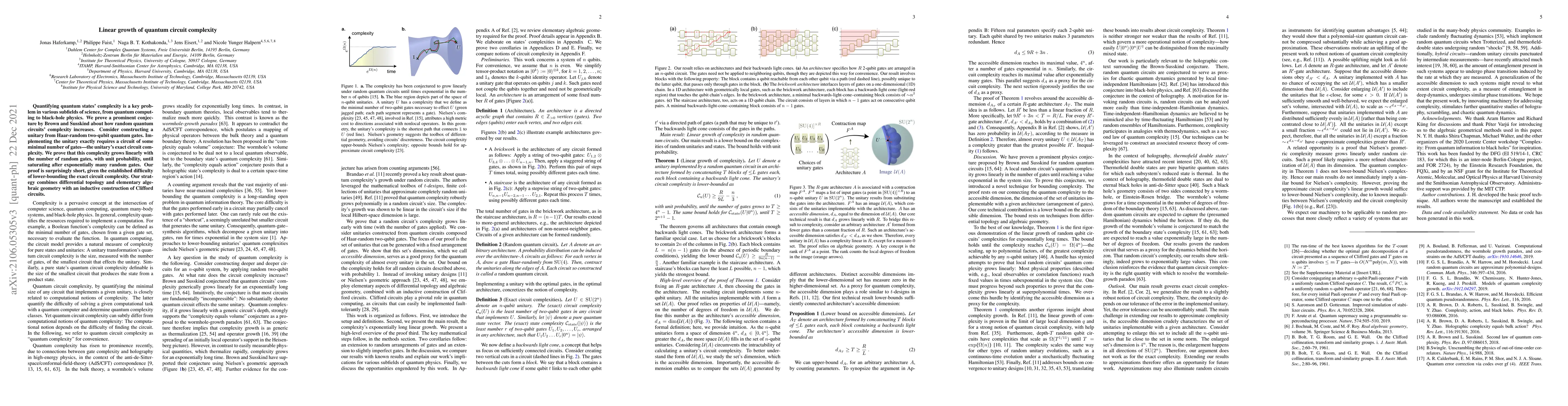 Thumbnail for Linear growth of quantum circuit complexity