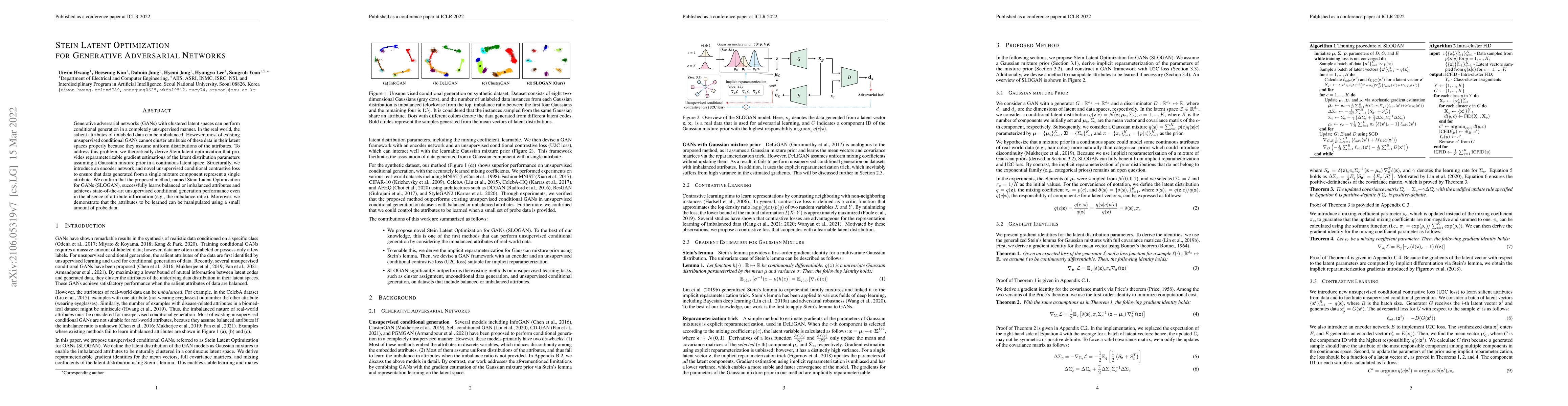 Thumbnail for Stein Latent Optimization for Generative Adversarial Networks