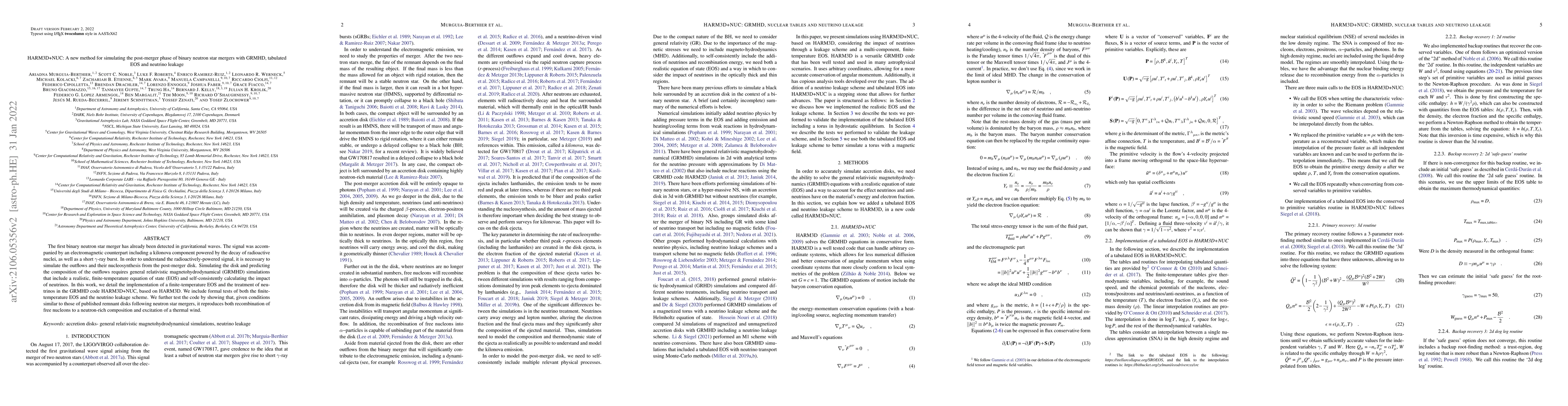 Thumbnail for HARM3D+NUC: A new method for simulating the post-merger phase of binary
  neutron star mergers with GRMHD, tabulated EOS and neutrino leakage