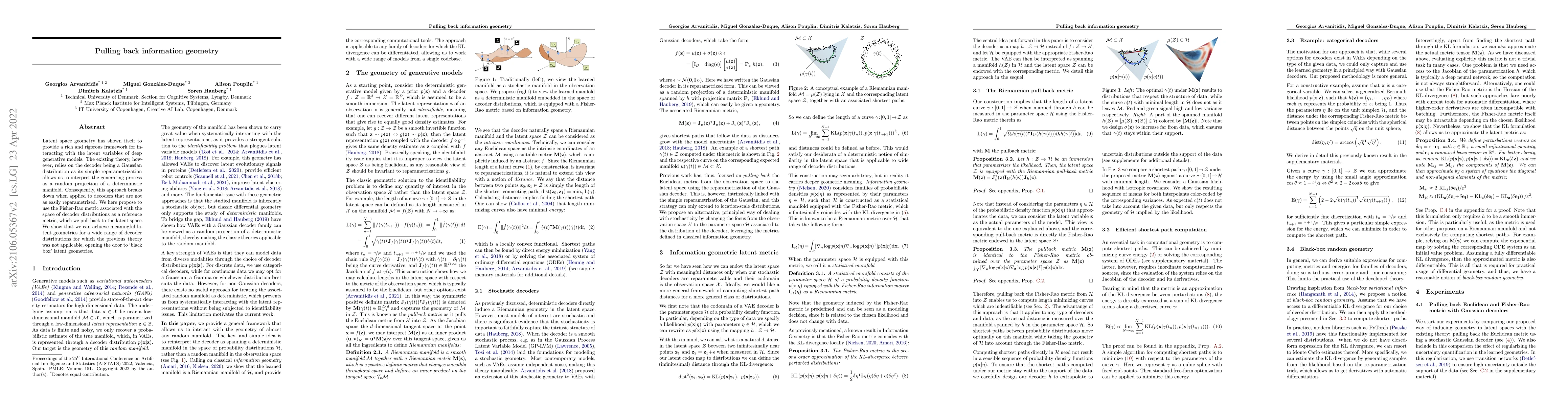 Thumbnail for Pulling back information geometry