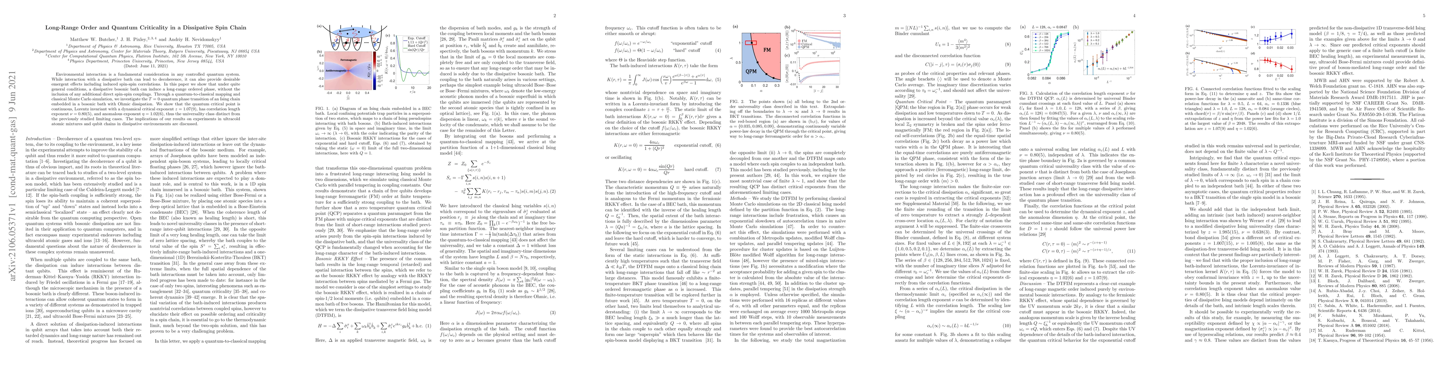 Thumbnail for Long-Range Order and Quantum Criticality in a Dissipative Spin Chain
