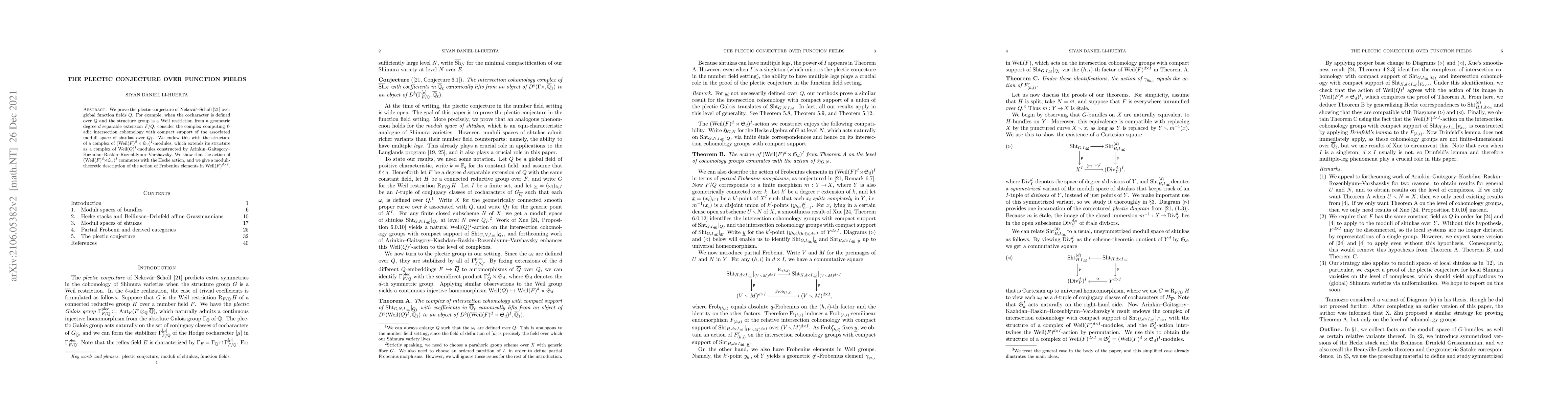 Thumbnail for The plectic conjecture over function fields