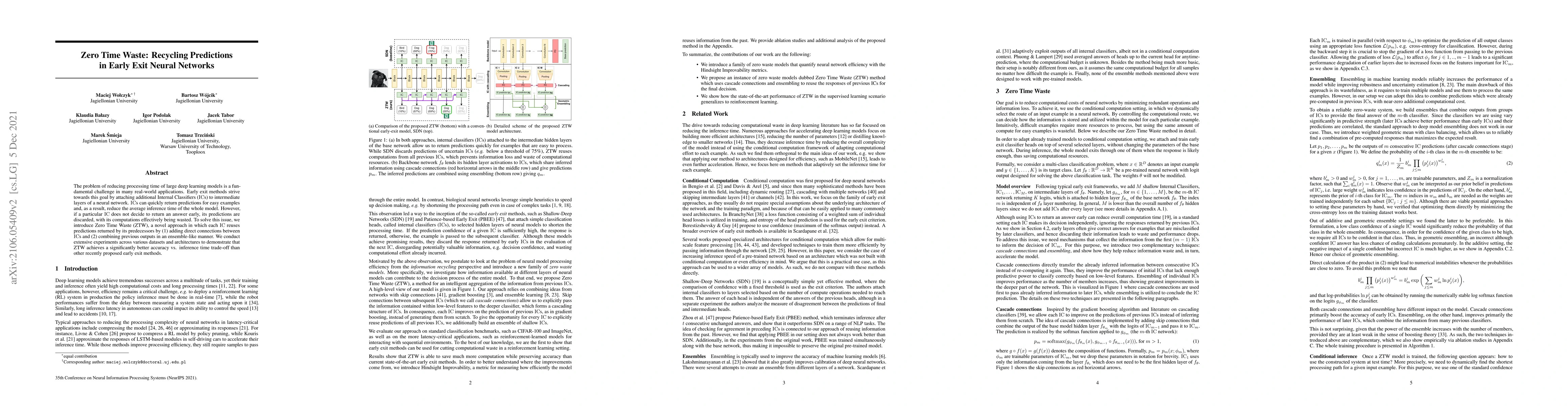 Thumbnail for Zero Time Waste: Recycling Predictions in Early Exit Neural Networks