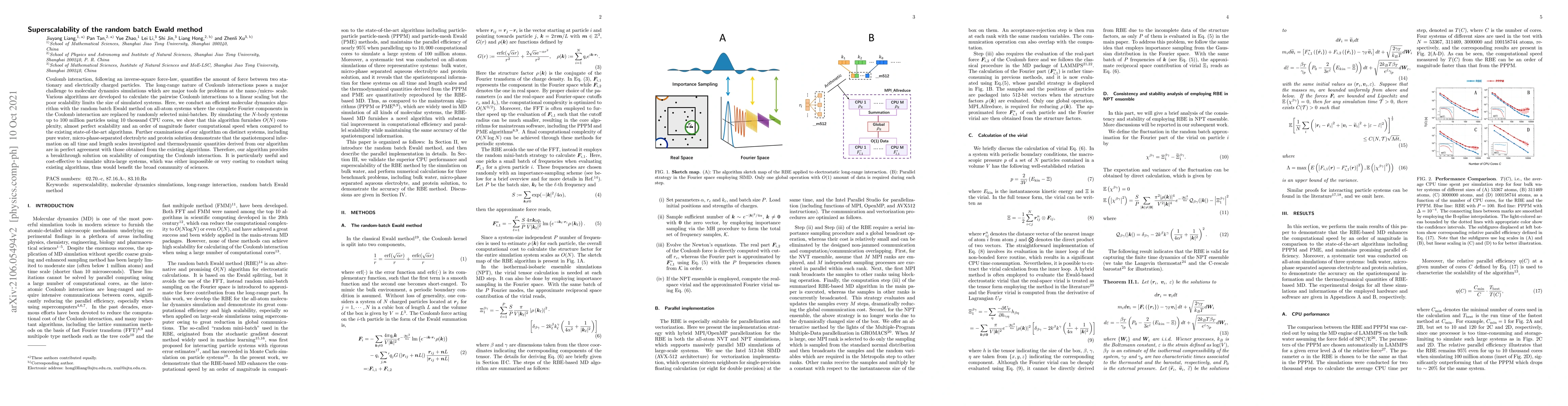 Thumbnail for Superscalability of the random batch Ewald method