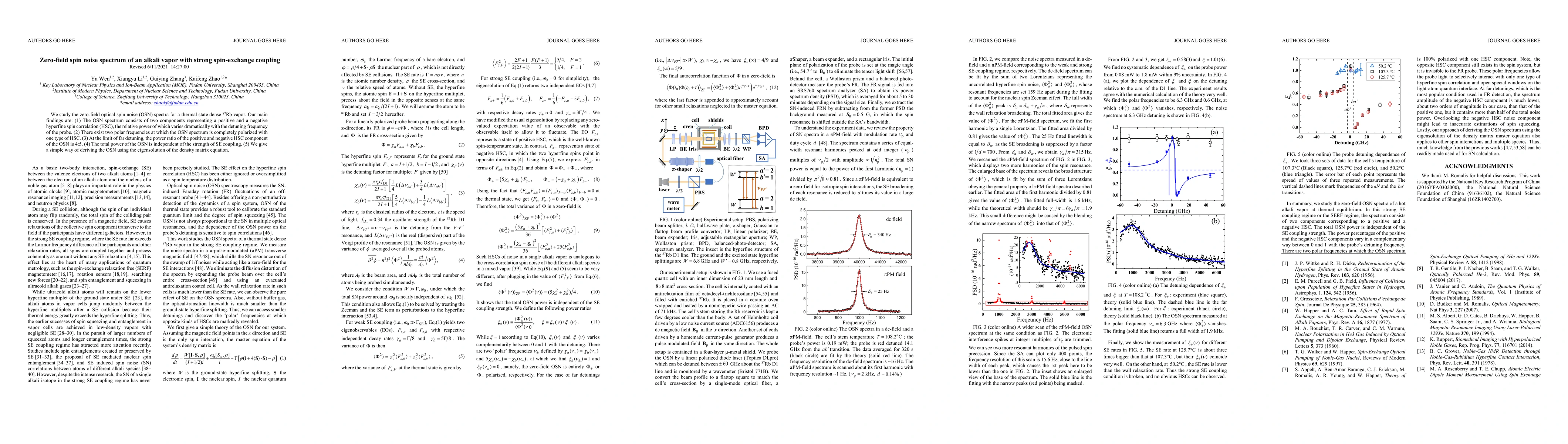 Thumbnail for Zero-field spin noise spectrum of an alkali vapor with strong
  spin-exchange coupling