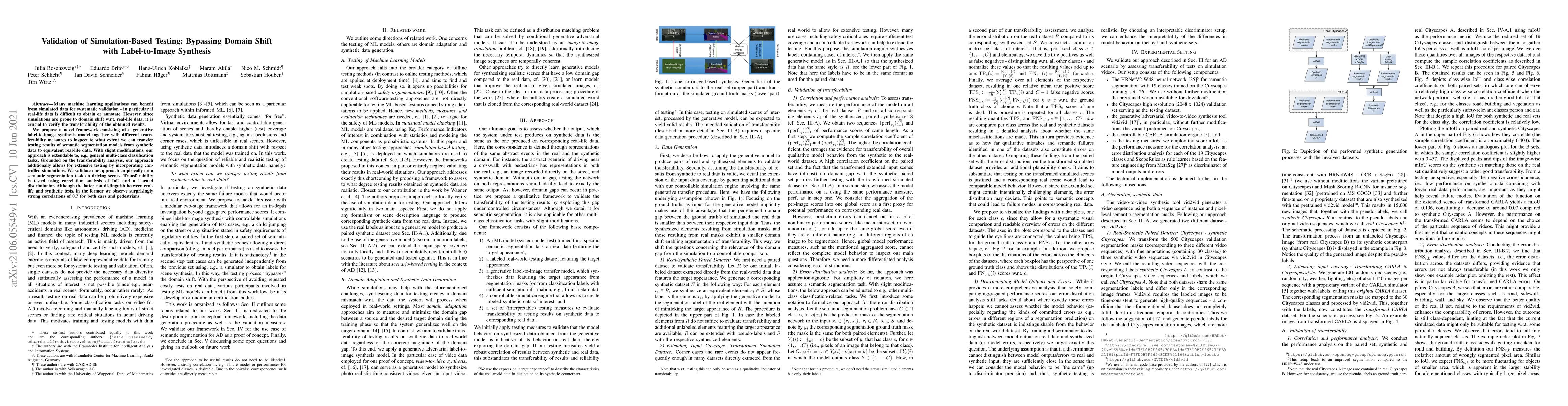 Thumbnail for Validation of Simulation-Based Testing: Bypassing Domain Shift with
  Label-to-Image Synthesis