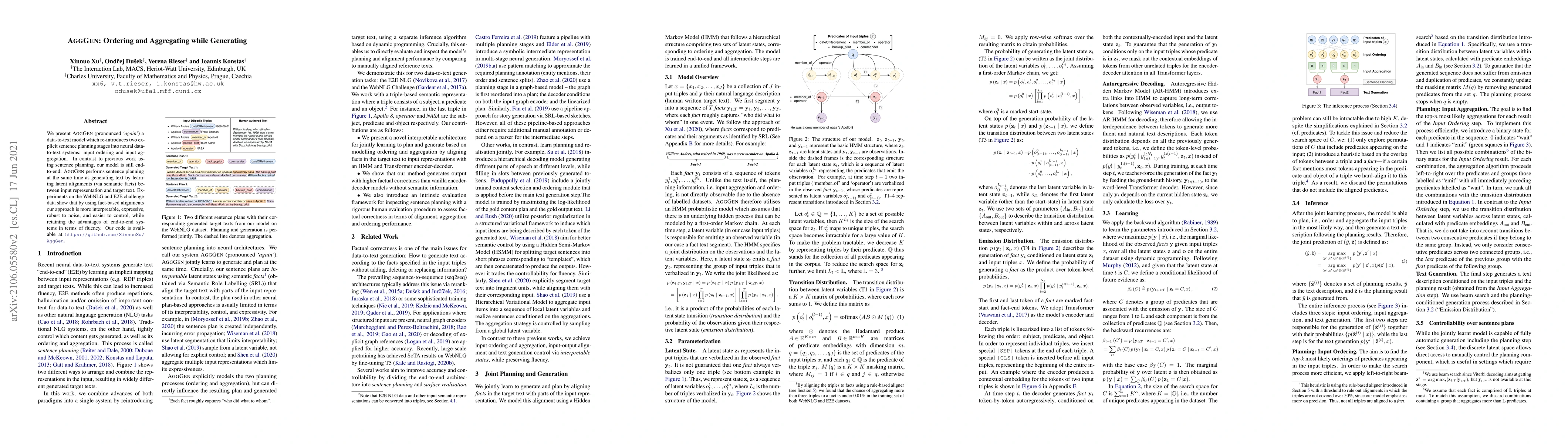 Thumbnail for AGGGEN: Ordering and Aggregating while Generating