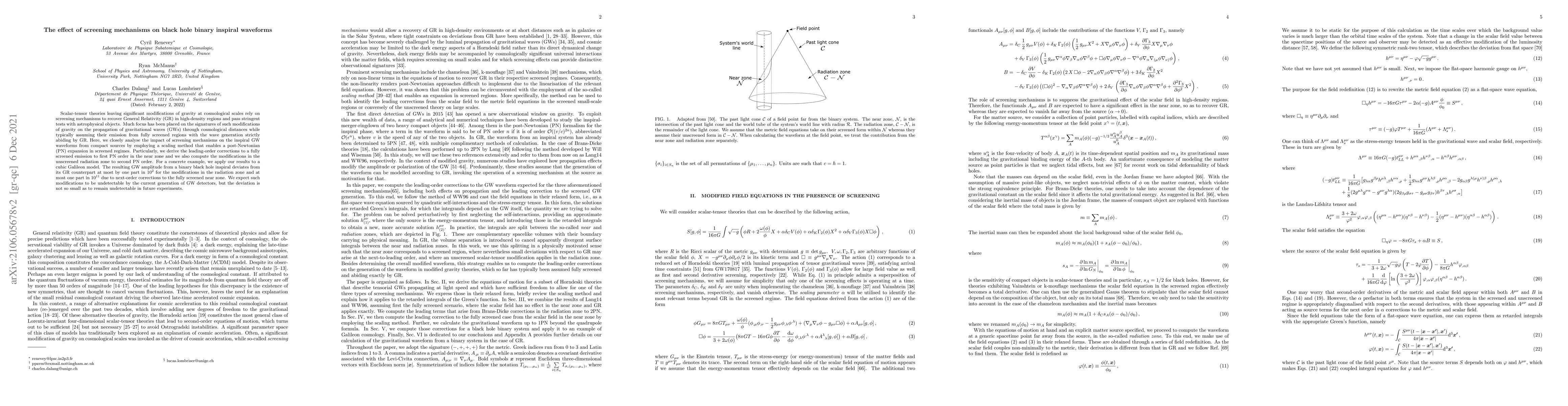 Thumbnail for The effect of screening mechanisms on black hole binary inspiral
  waveforms