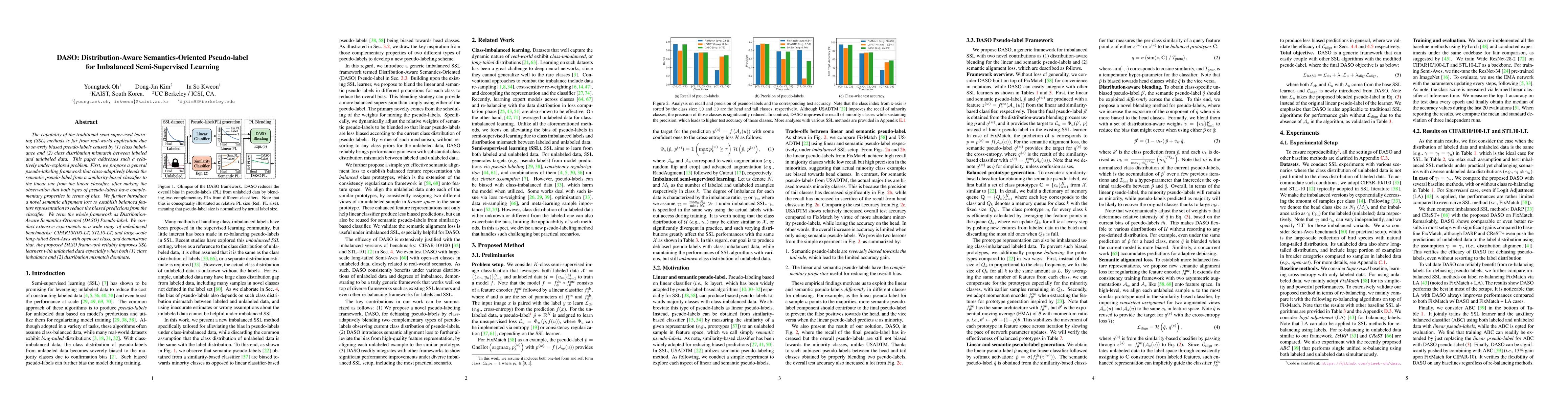 Thumbnail for DASO: Distribution-Aware Semantics-Oriented Pseudo-label for Imbalanced
  Semi-Supervised Learning