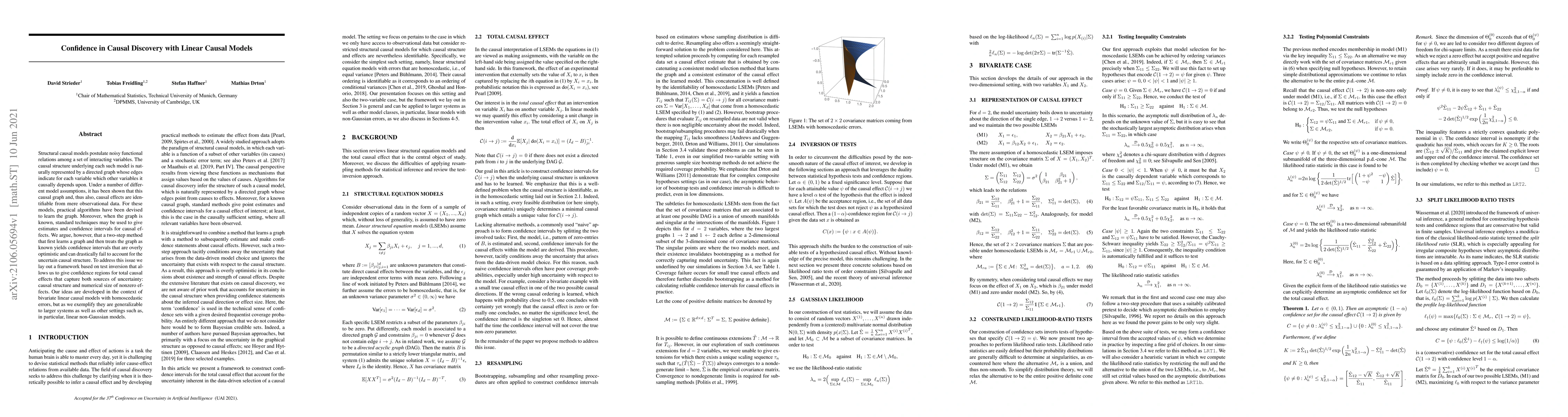 Thumbnail for Confidence in Causal Discovery with Linear Causal Models
