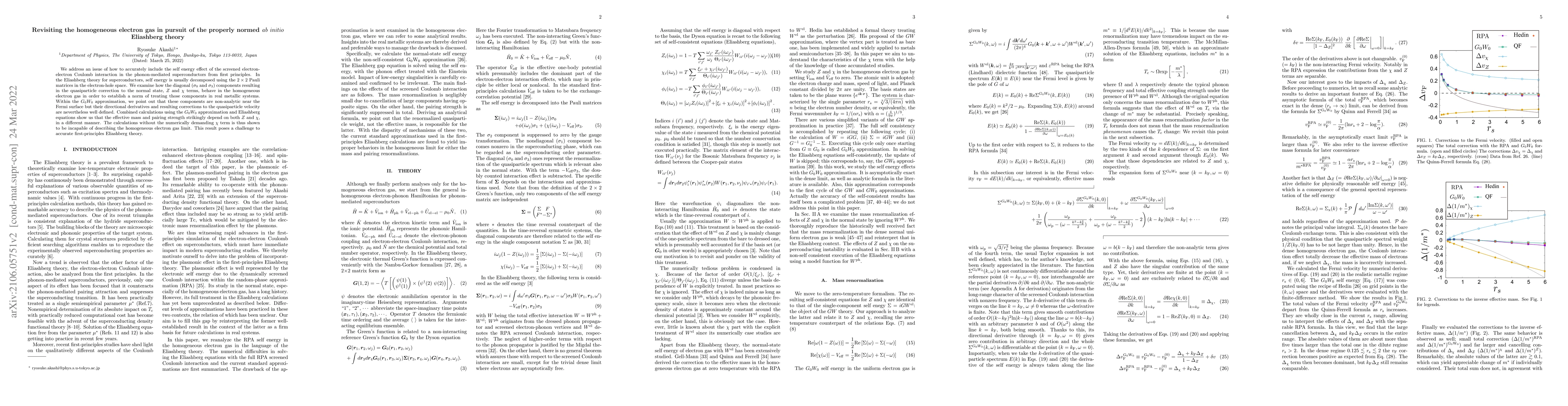Thumbnail for Revisiting the homogeneous electron gas in pursuit of the properly
  normed ab initio Eliashberg theory