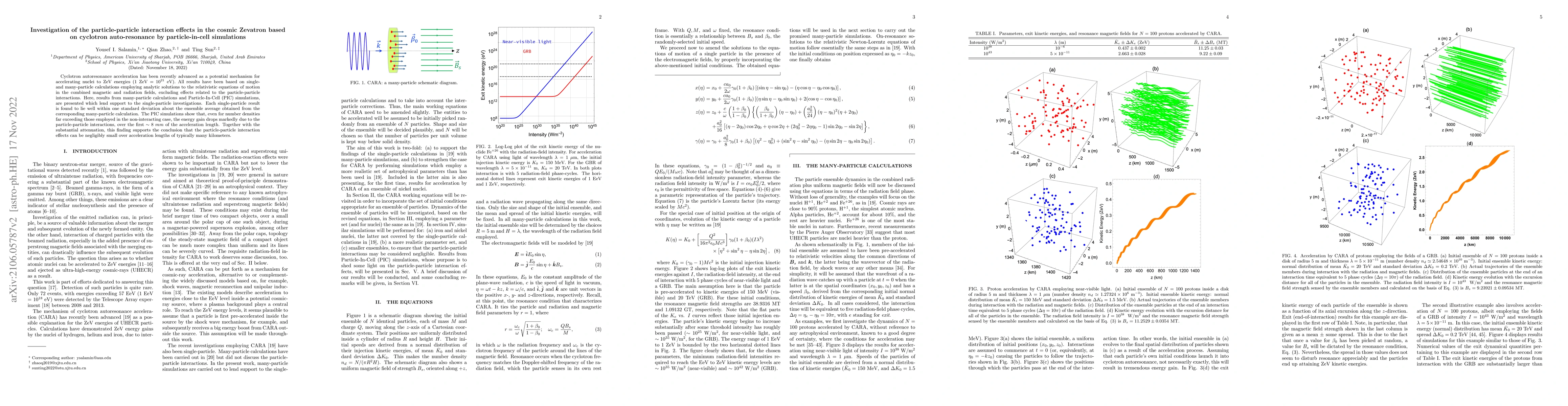 Thumbnail for Investigation of the particle-particle interaction effects in the cosmic
  Zevatron based on cyclotron auto-resonance by particle-in-cell simulations
