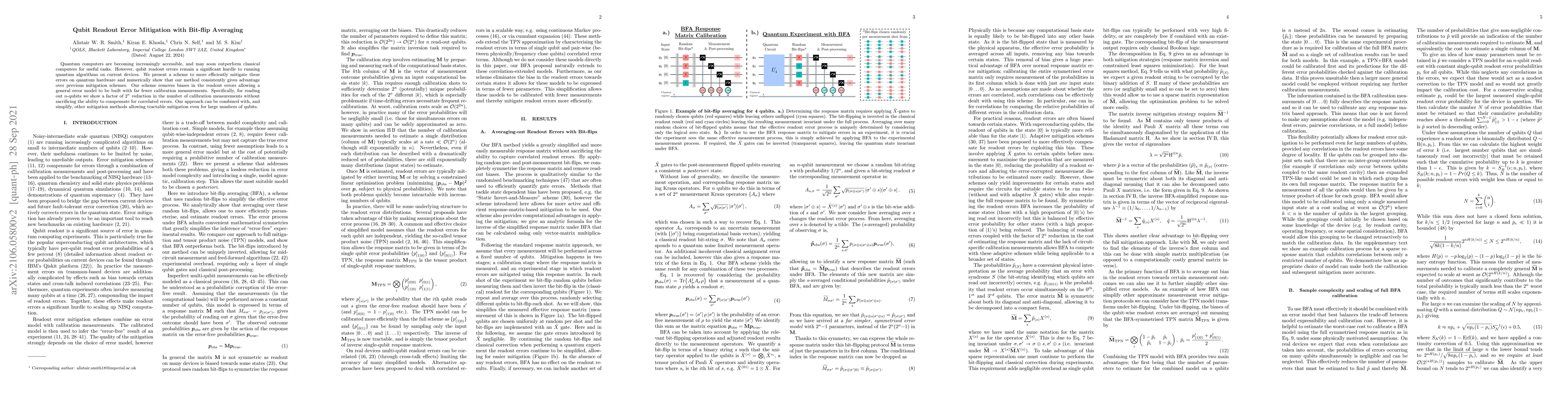 Thumbnail for Qubit Readout Error Mitigation with Bit-flip Averaging