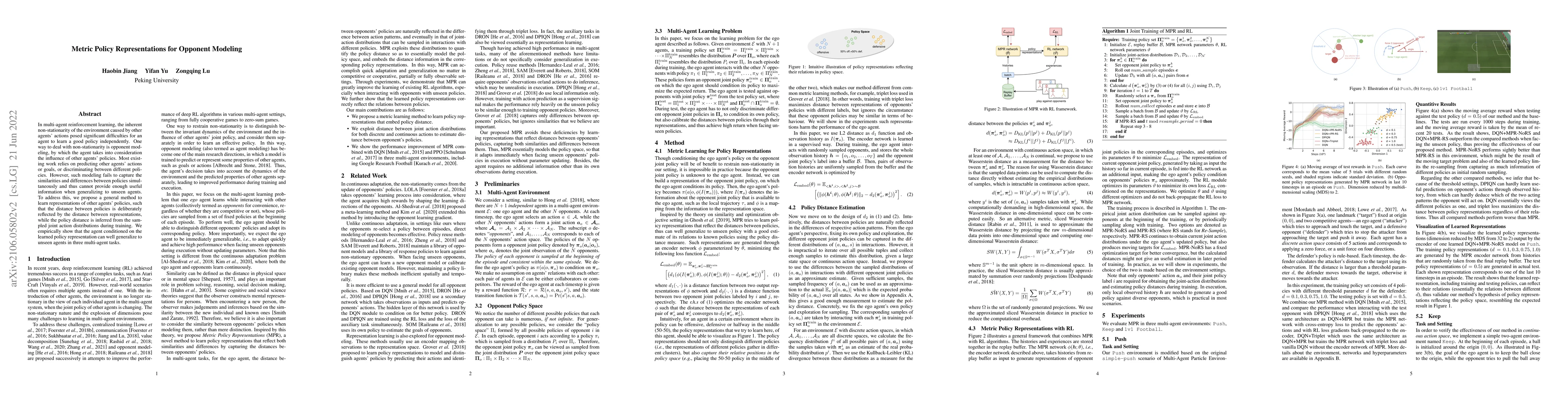Thumbnail for Metric Policy Representations for Opponent Modeling