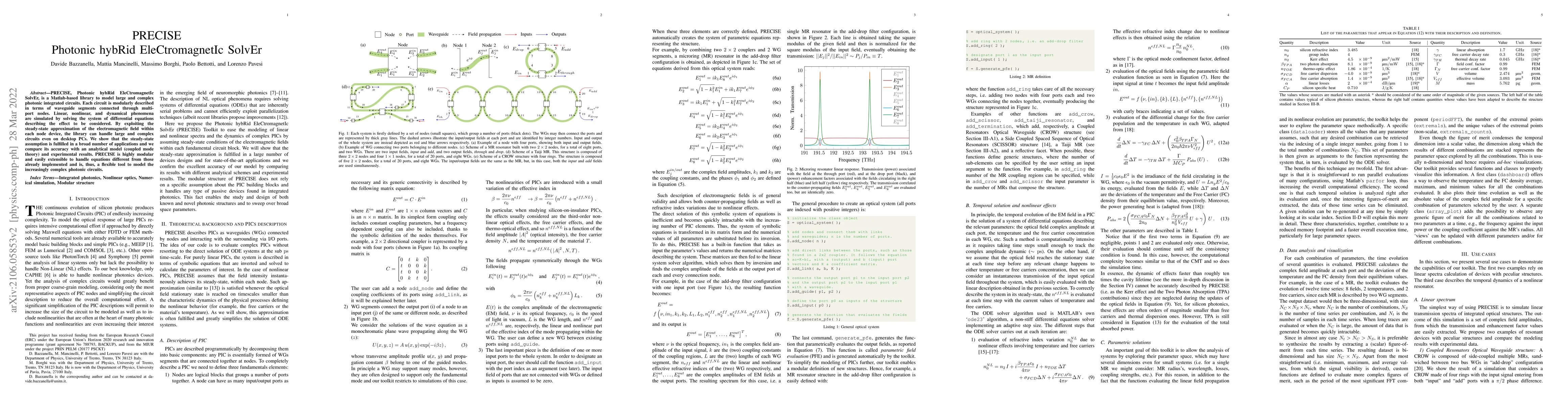 Thumbnail for PRECISE Photonic hybRid EleCtromagnetIc SolvEr