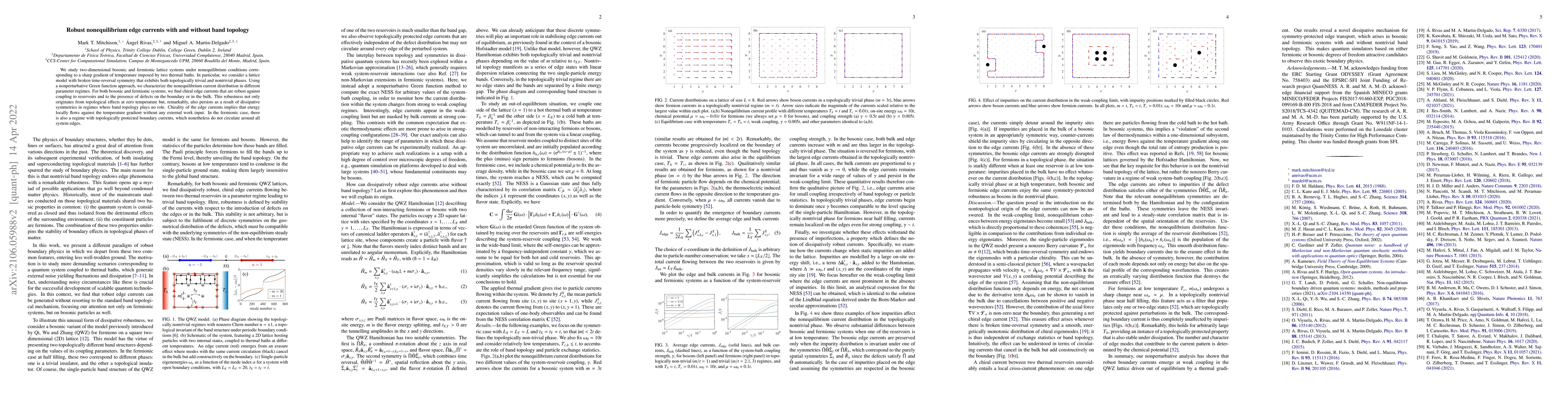 Thumbnail for Robust nonequilibrium edge currents with and without band topology