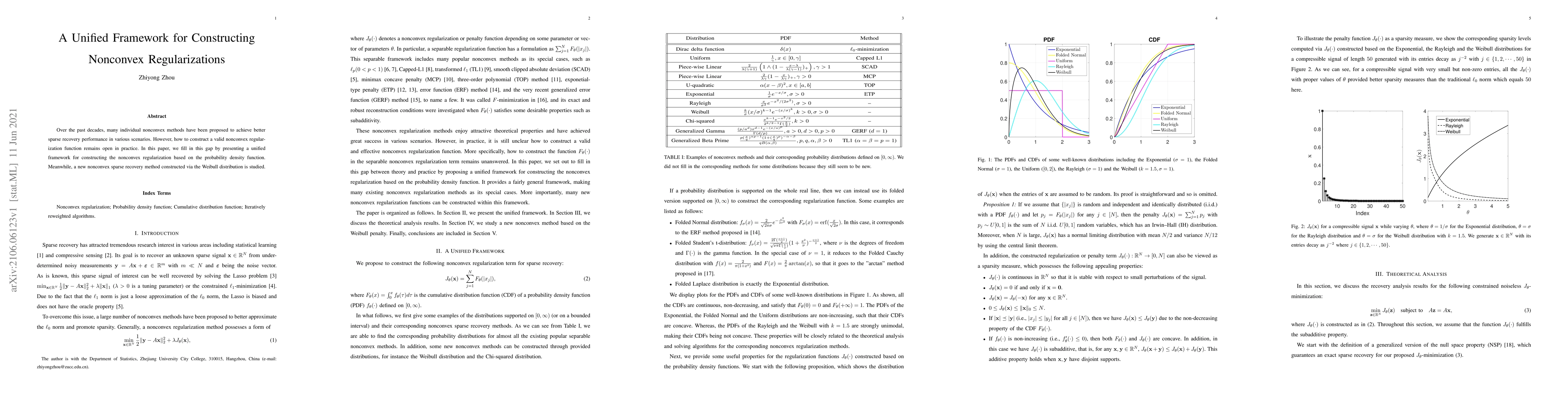 Thumbnail for A Unified Framework for Constructing Nonconvex Regularizations
