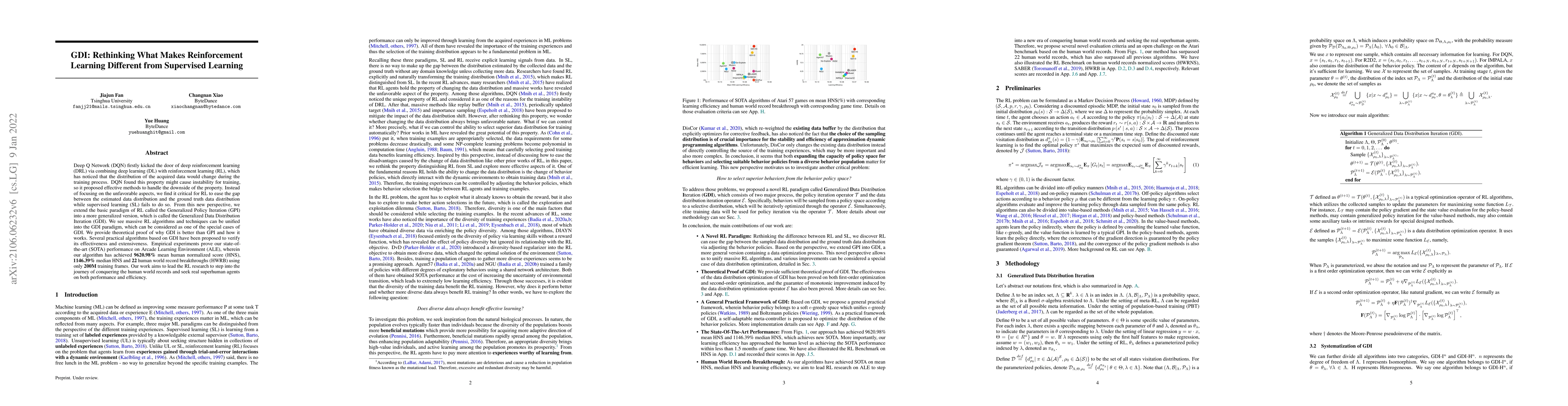 Thumbnail for GDI: Rethinking What Makes Reinforcement Learning Different From
  Supervised Learning