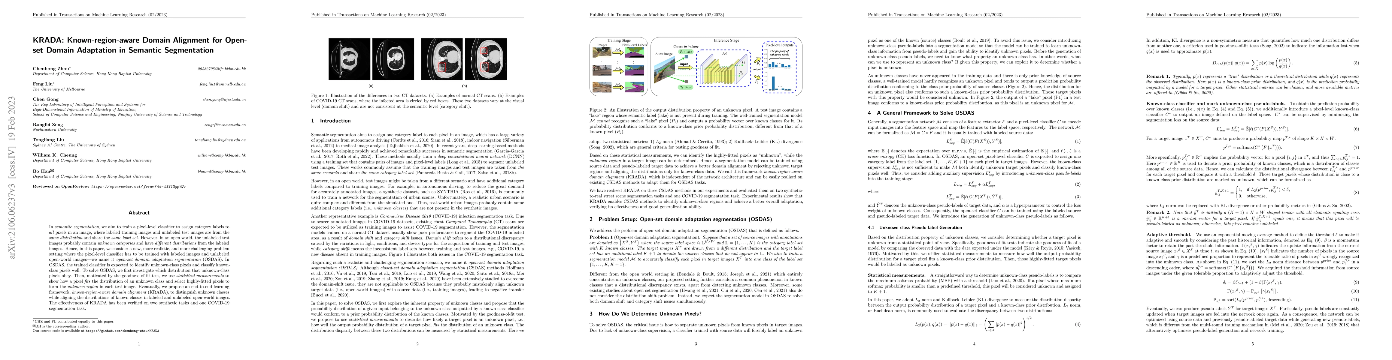 Thumbnail for KRADA: Known-region-aware Domain Alignment for Open-set Domain
  Adaptation in Semantic Segmentation