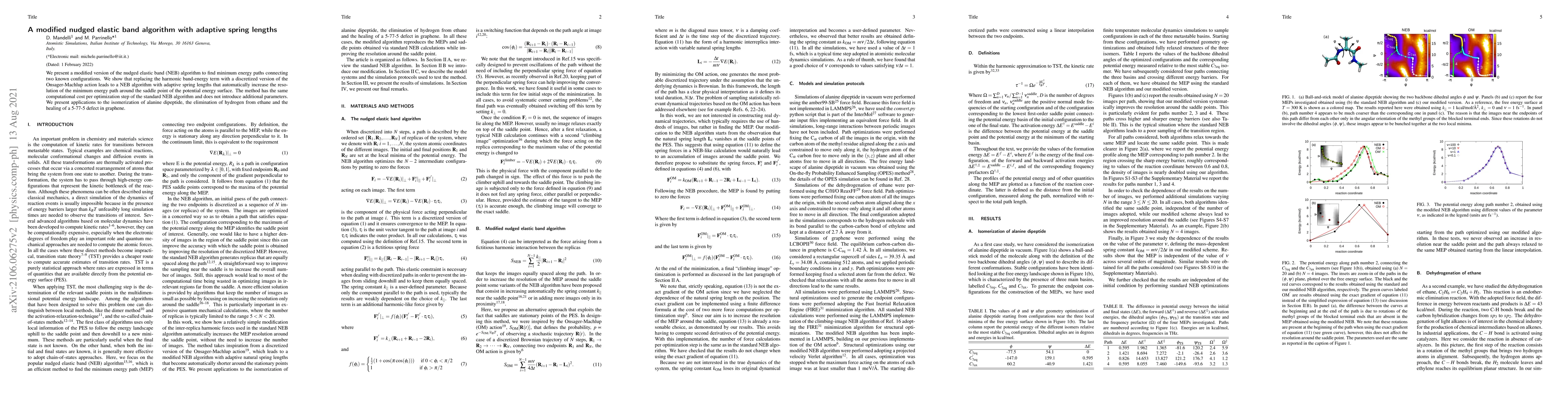 Thumbnail for A modified nudged elastic band algorithm with adaptive spring lengths