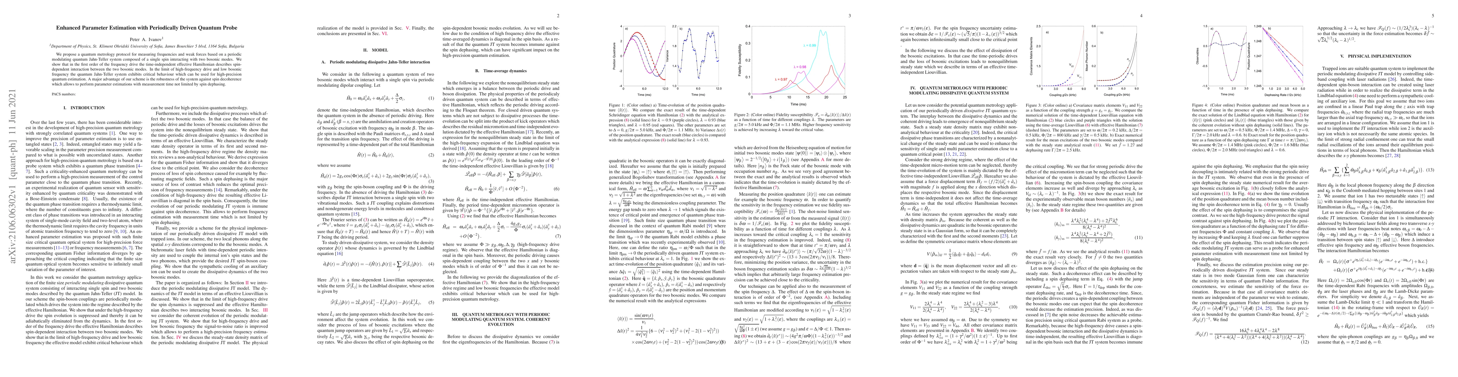 Thumbnail for Enhanced Parameter Estimation with Periodically Driven Quantum Probe