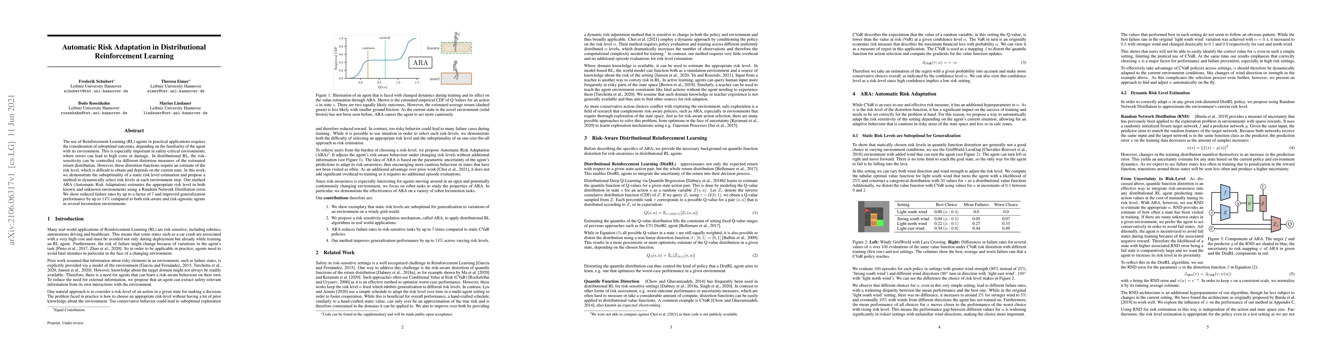 Thumbnail for Automatic Risk Adaptation in Distributional Reinforcement Learning