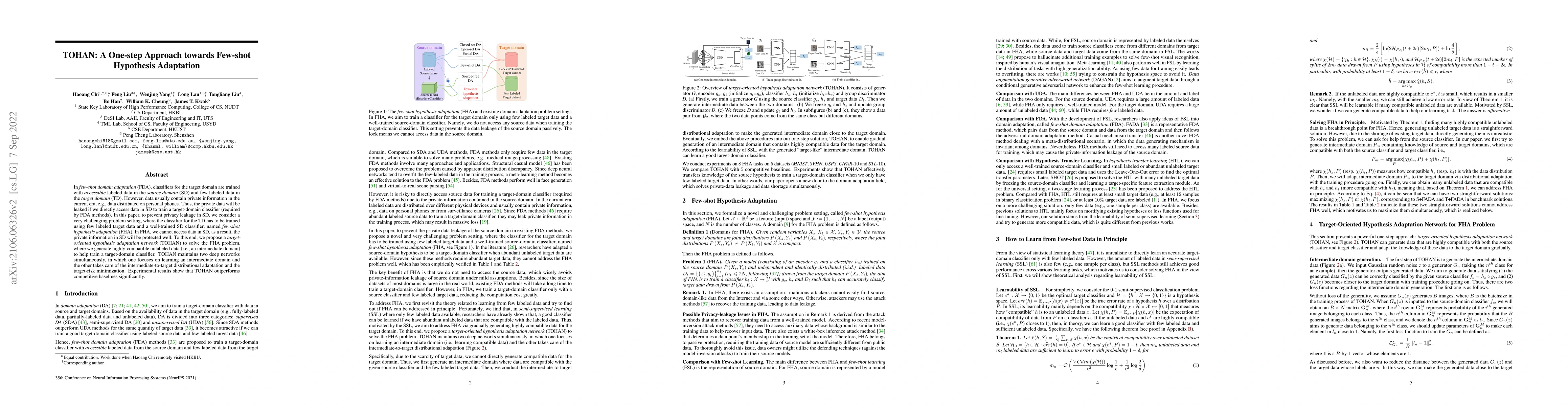 Thumbnail for TOHAN: A One-step Approach towards Few-shot Hypothesis Adaptation