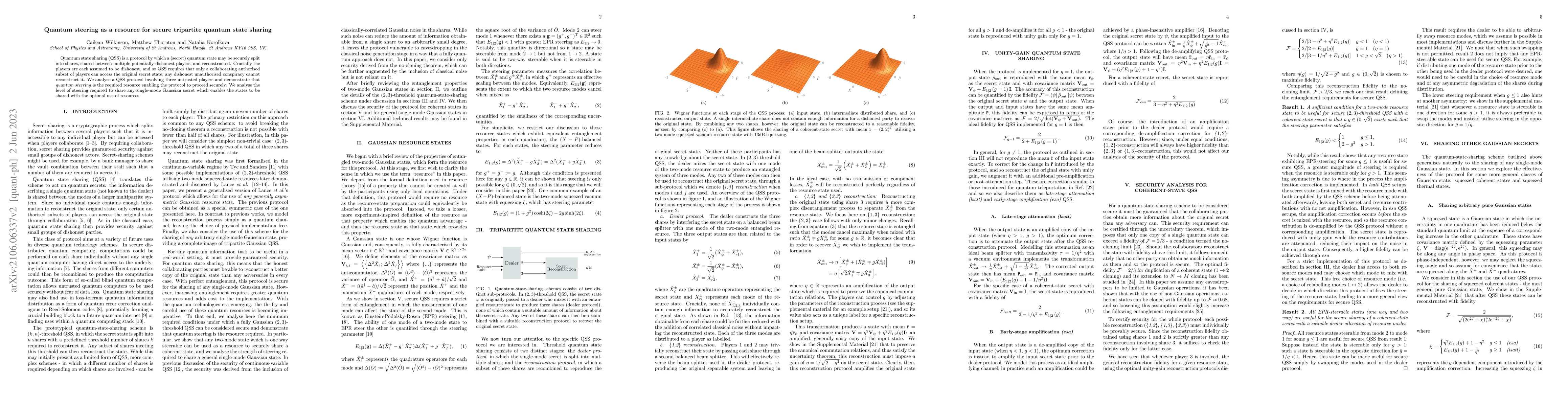 Thumbnail for Quantum steering as a resource for secure tripartite Quantum State
  Sharing