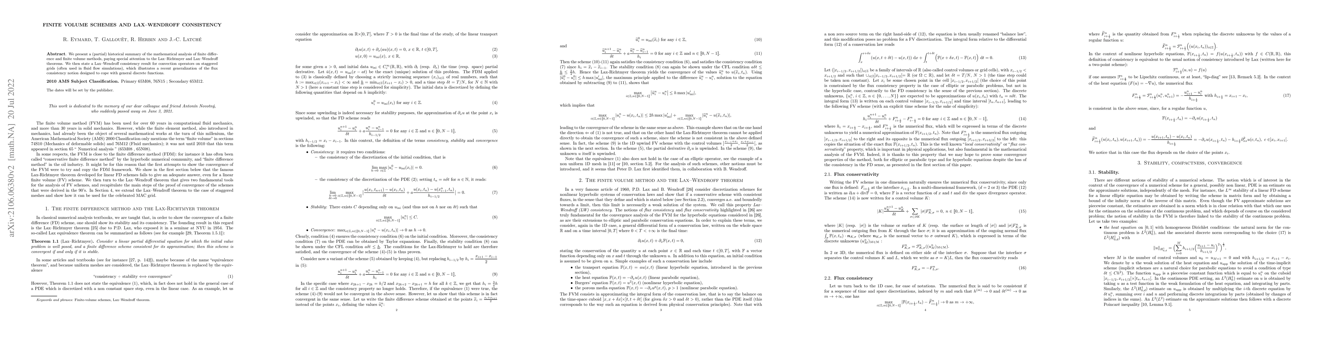 Thumbnail for Finite volume schemes and Lax-Wendroff consistency