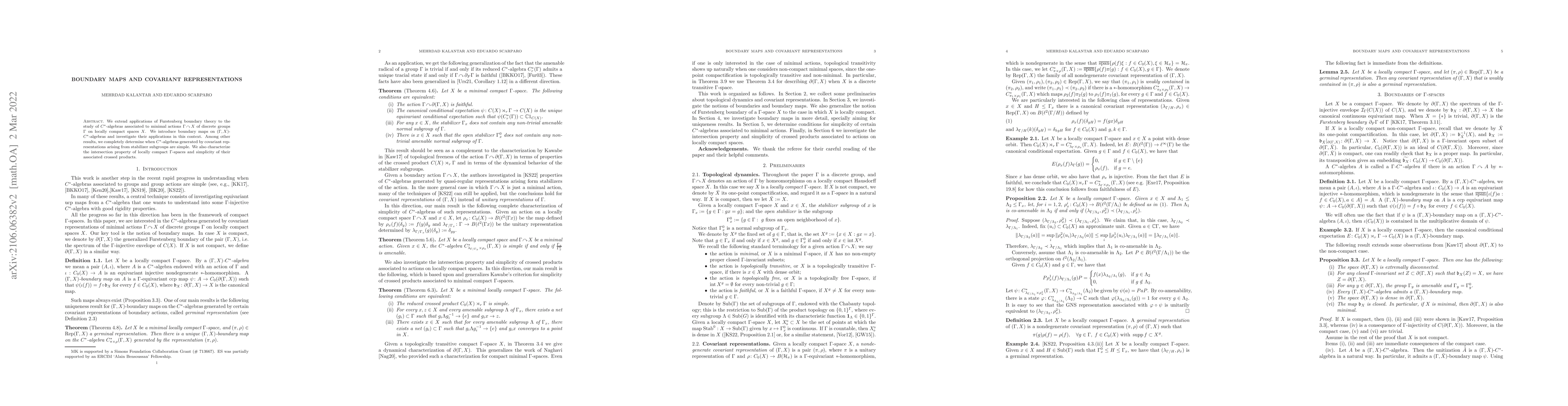 Thumbnail for Boundary maps and covariant representations