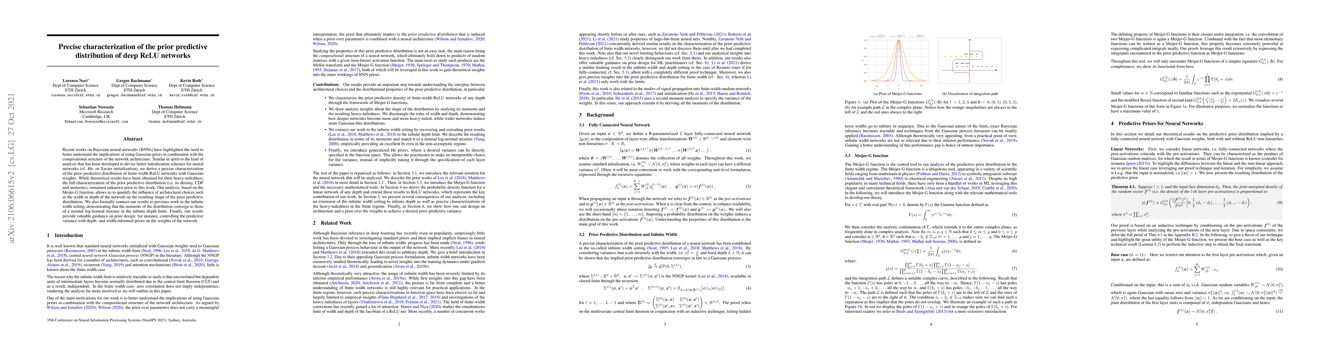 Thumbnail for Precise characterization of the prior predictive distribution of deep
  ReLU networks