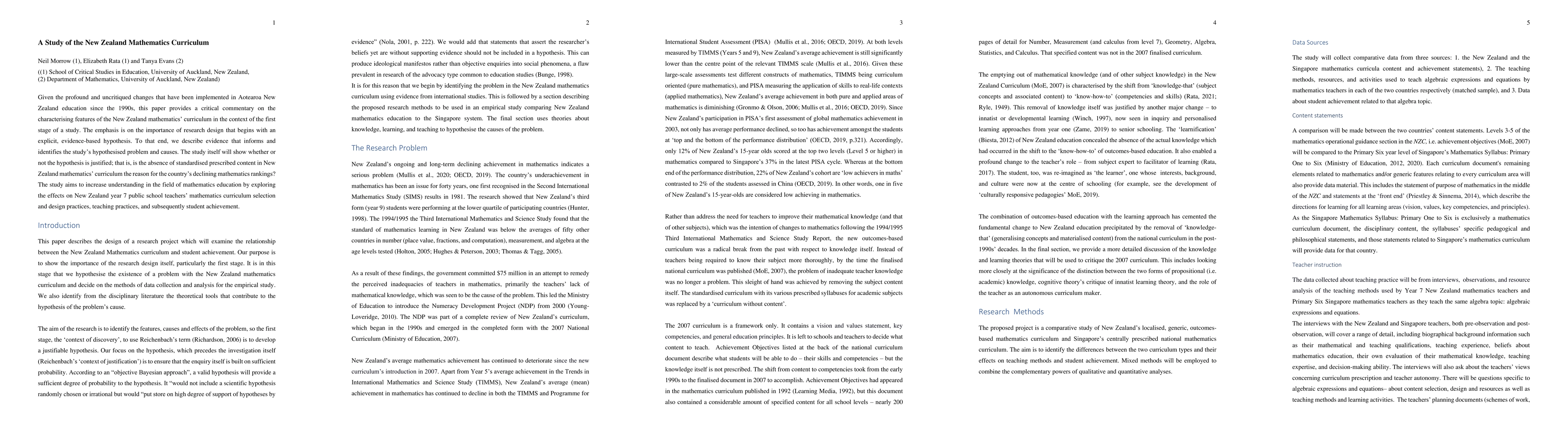 Thumbnail for A Study of the New Zealand Mathematics Curriculum