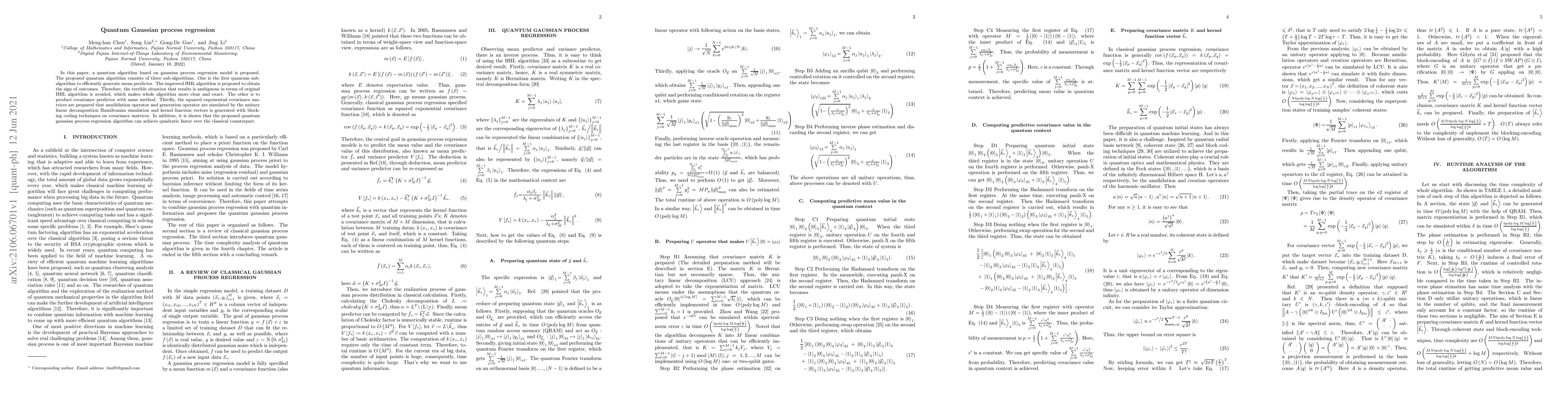 Thumbnail for Quantum Gaussian process regression