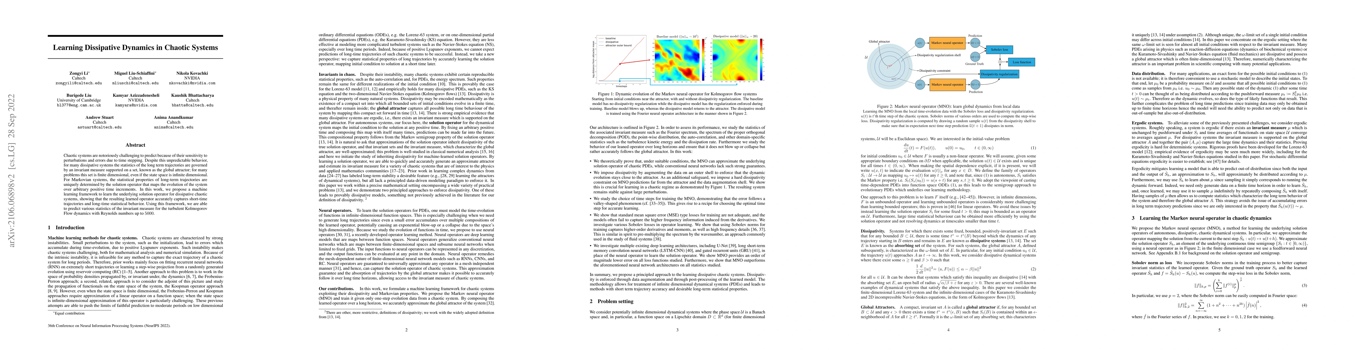 Thumbnail for Learning Dissipative Dynamics in Chaotic Systems