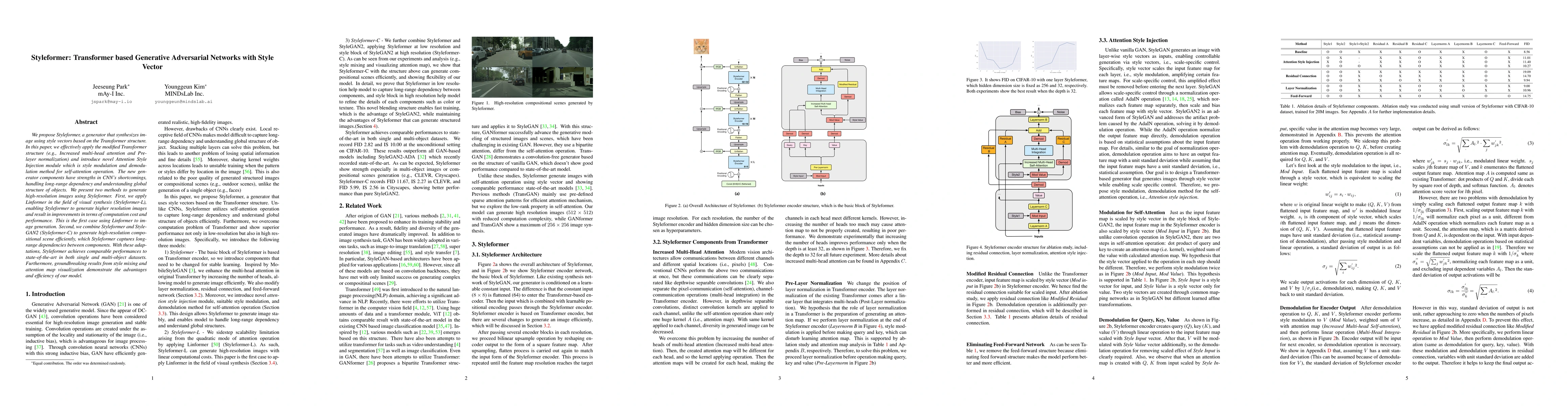 Thumbnail for Styleformer: Transformer based Generative Adversarial Networks with
  Style Vector