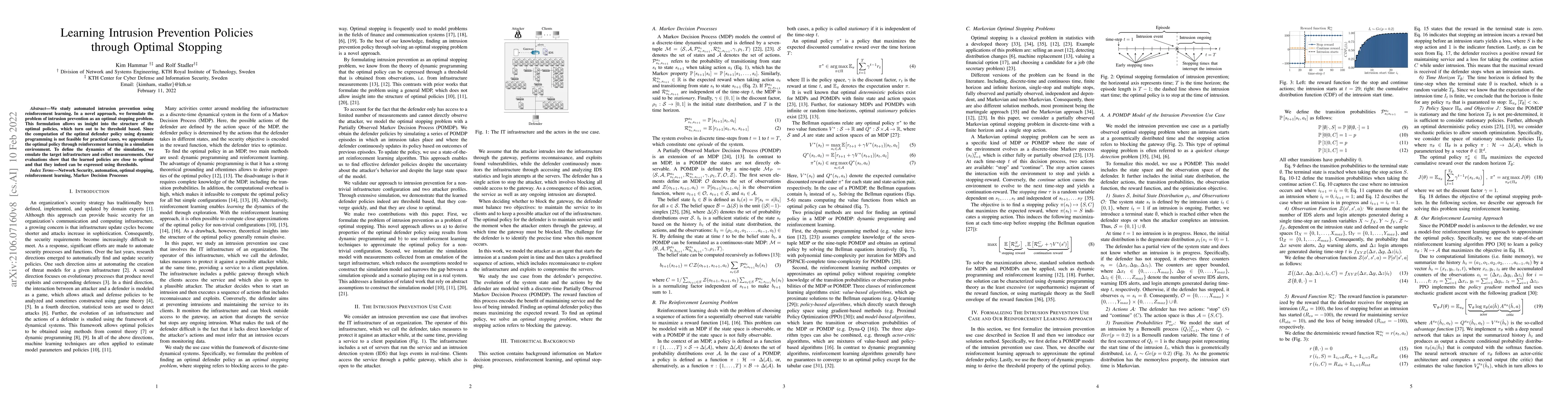 Thumbnail for Learning Intrusion Prevention Policies through Optimal Stopping