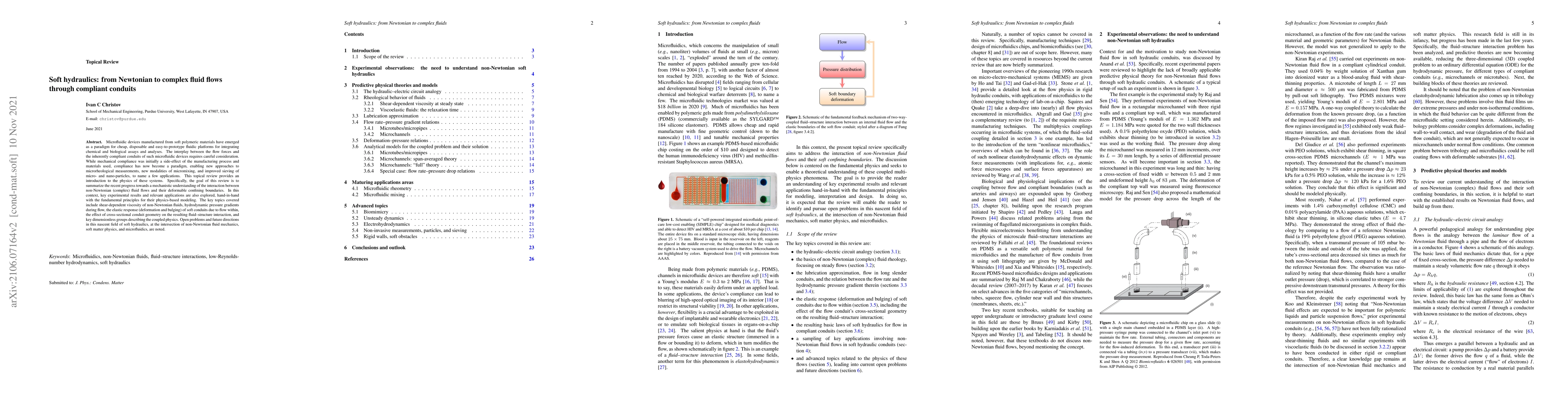 Thumbnail for Soft hydraulics: from Newtonian to complex fluid flows through compliant
  conduits