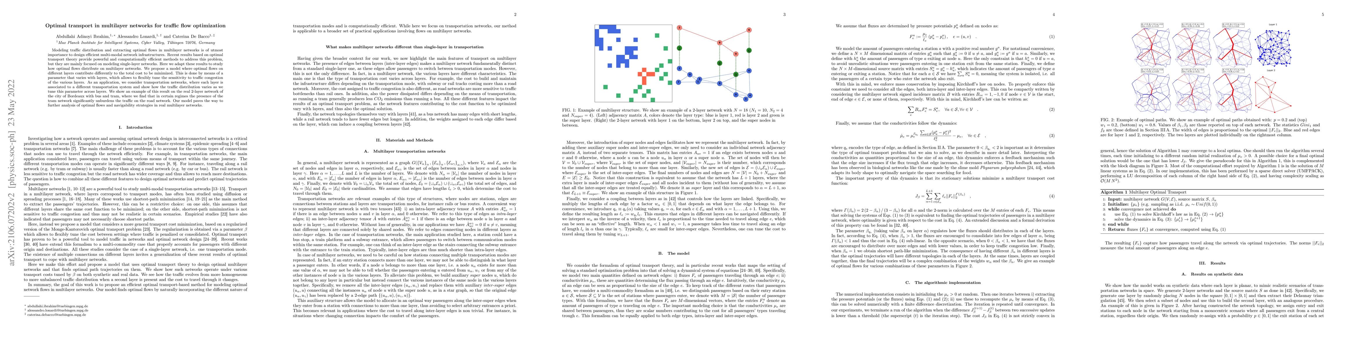 Thumbnail for Optimal transport in multilayer networks for traffic flow optimization