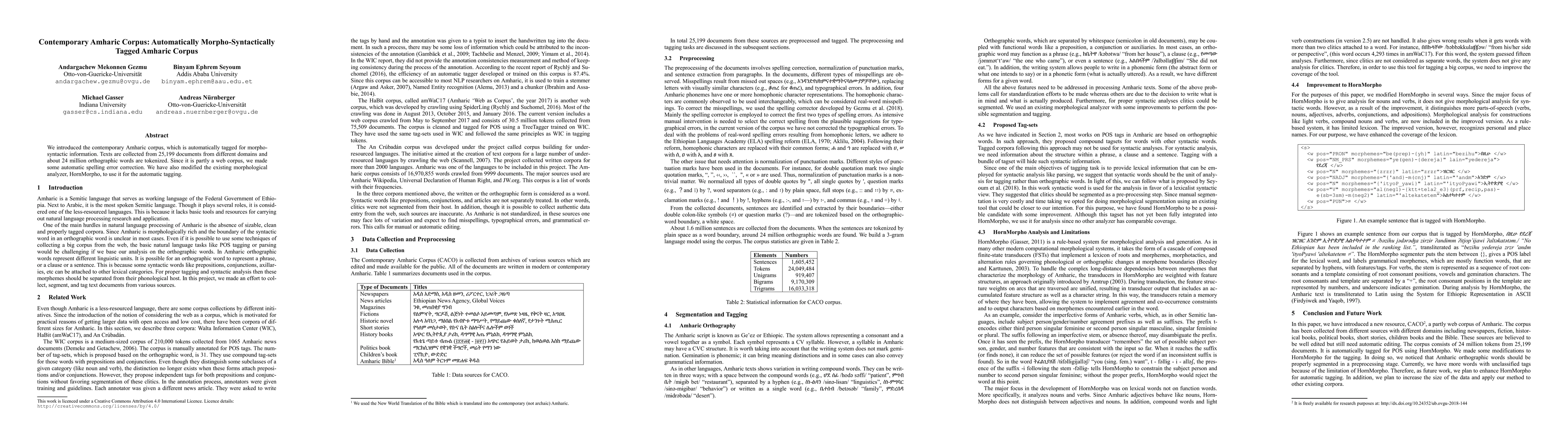 Thumbnail for Contemporary Amharic Corpus: Automatically Morpho-Syntactically Tagged
  Amharic Corpus