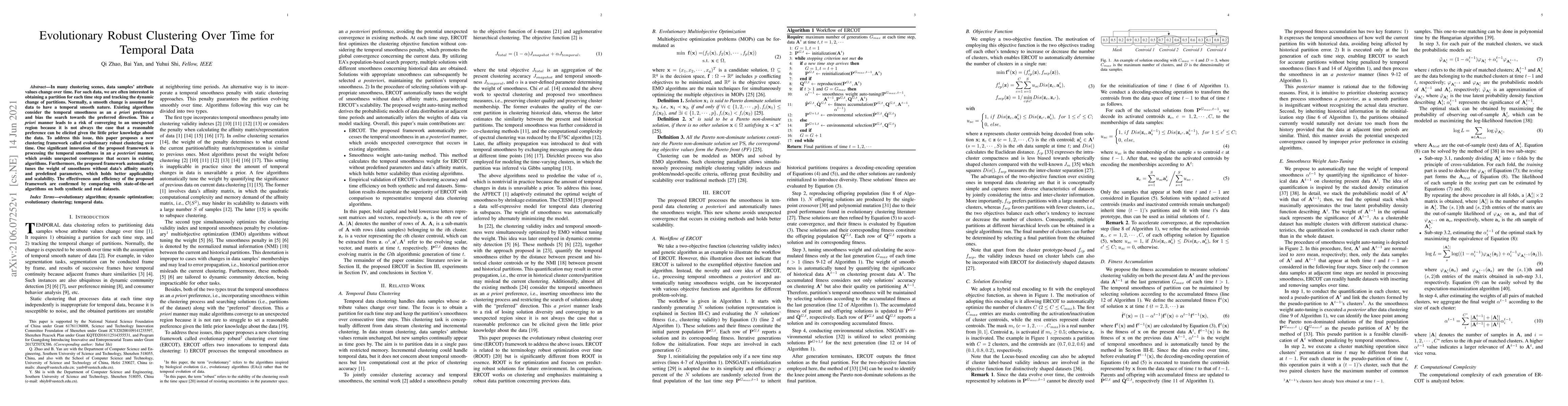 Thumbnail for Evolutionary Robust Clustering Over Time for Temporal Data