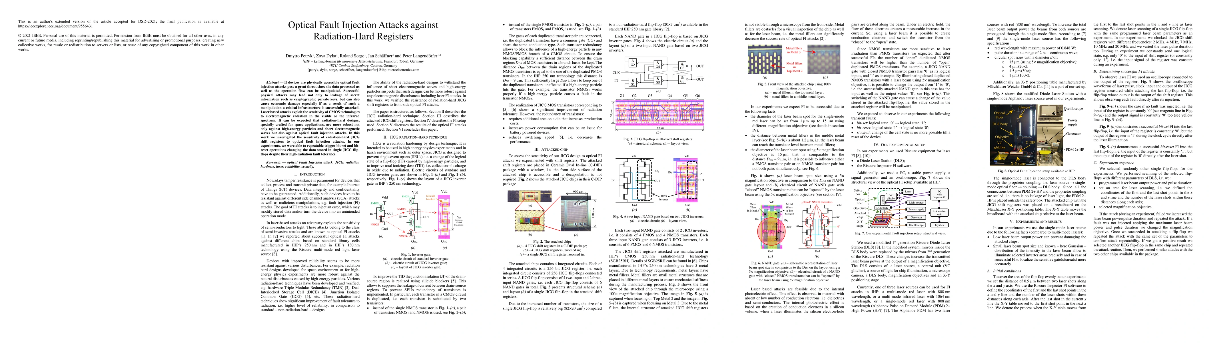 Thumbnail for Optical Fault Injection Attacks against Radiation-Hard Registers