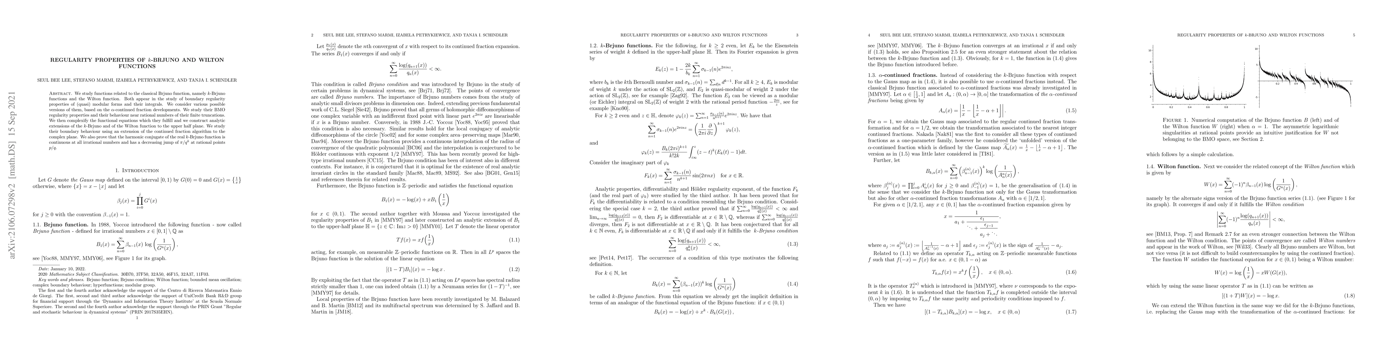 Thumbnail for Regularity properties of $k$-Brjuno and Wilton functions