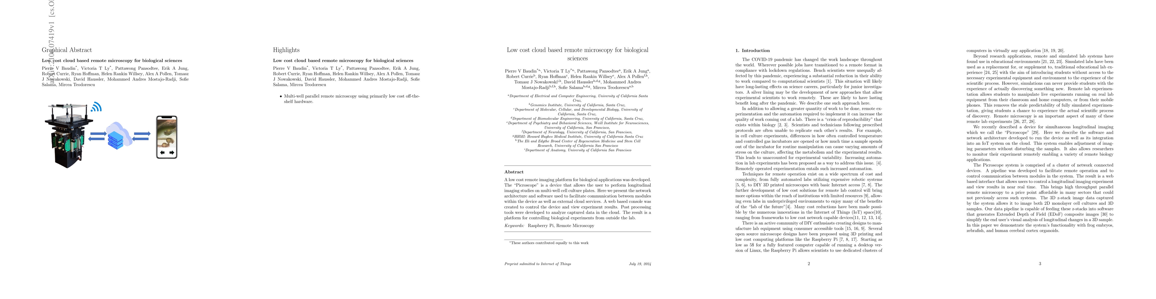 Thumbnail for Low cost cloud based remote microscopy for biological sciences