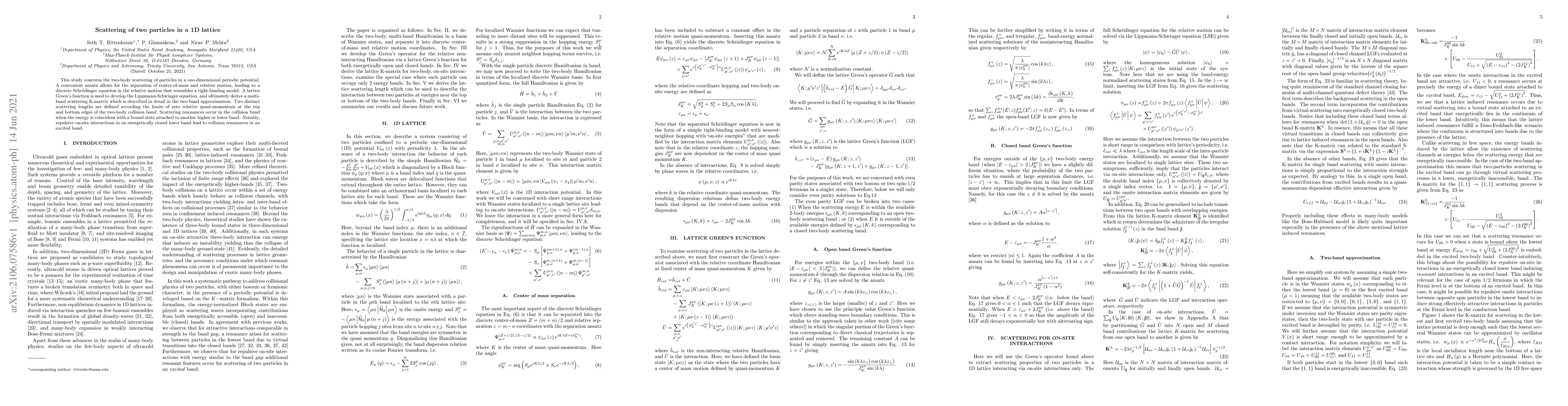 Thumbnail for Scattering of two particles in a 1D lattice