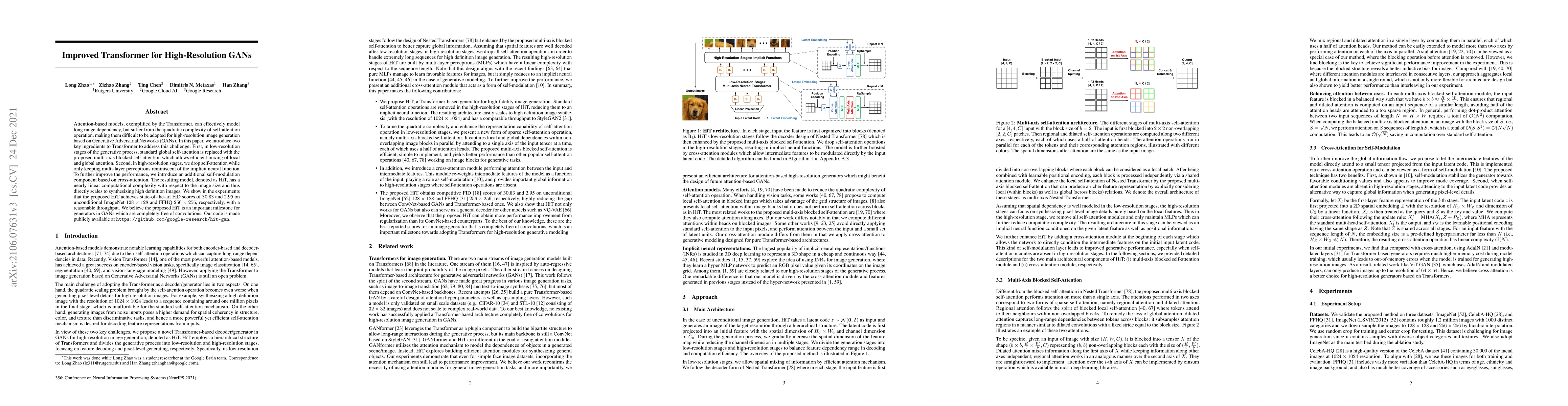 Thumbnail for Improved Transformer for High-Resolution GANs