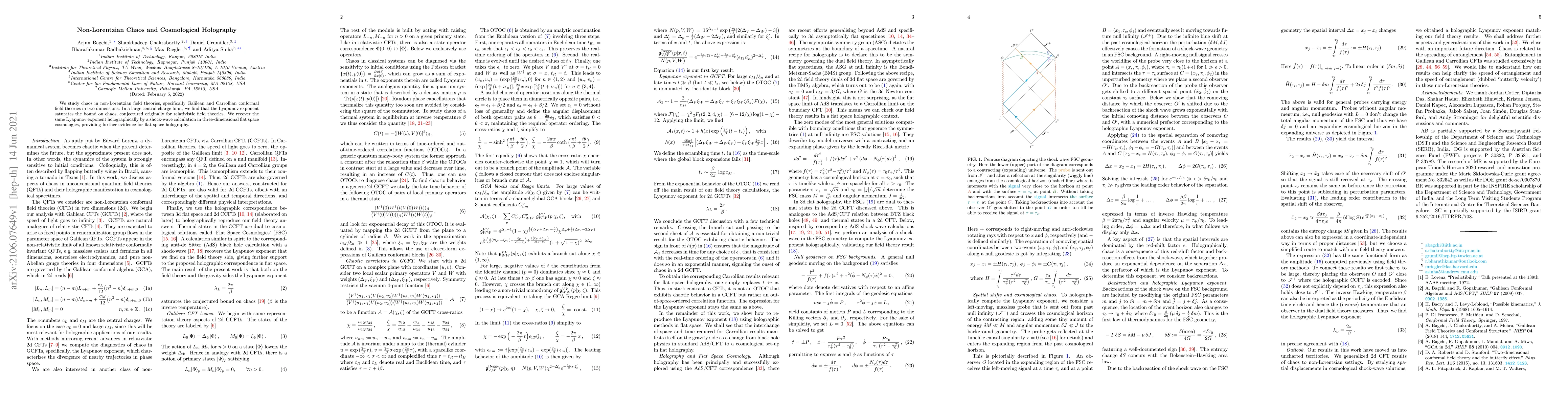 Thumbnail for Non-Lorentzian Chaos and Cosmological Holography