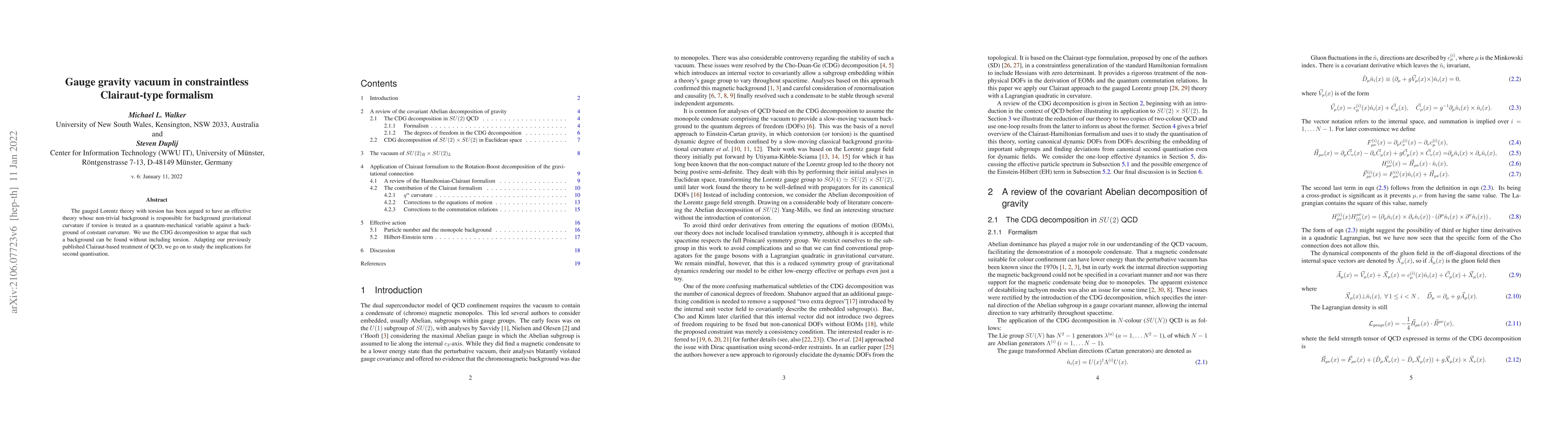 Thumbnail for Gauge gravity vacuum in constraintless Clairaut-type formalism