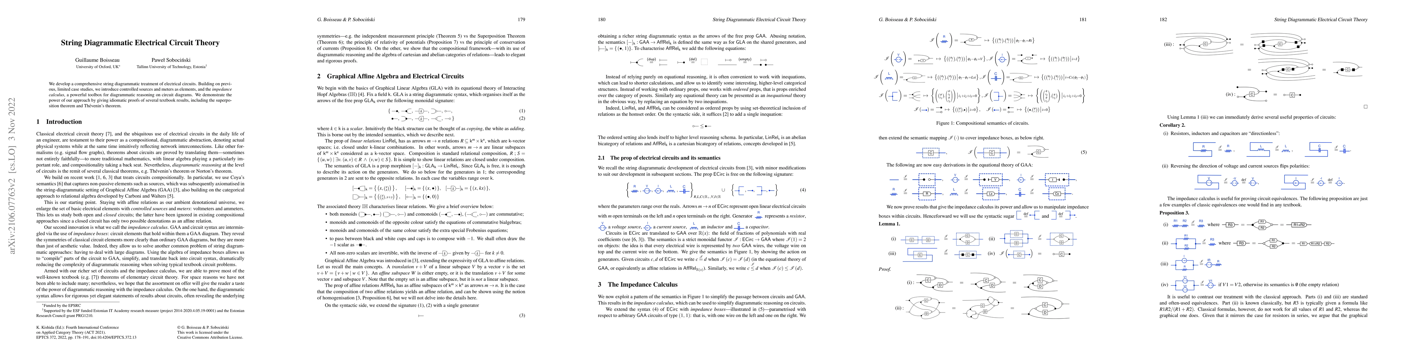 Thumbnail for String Diagrammatic Electrical Circuit Theory