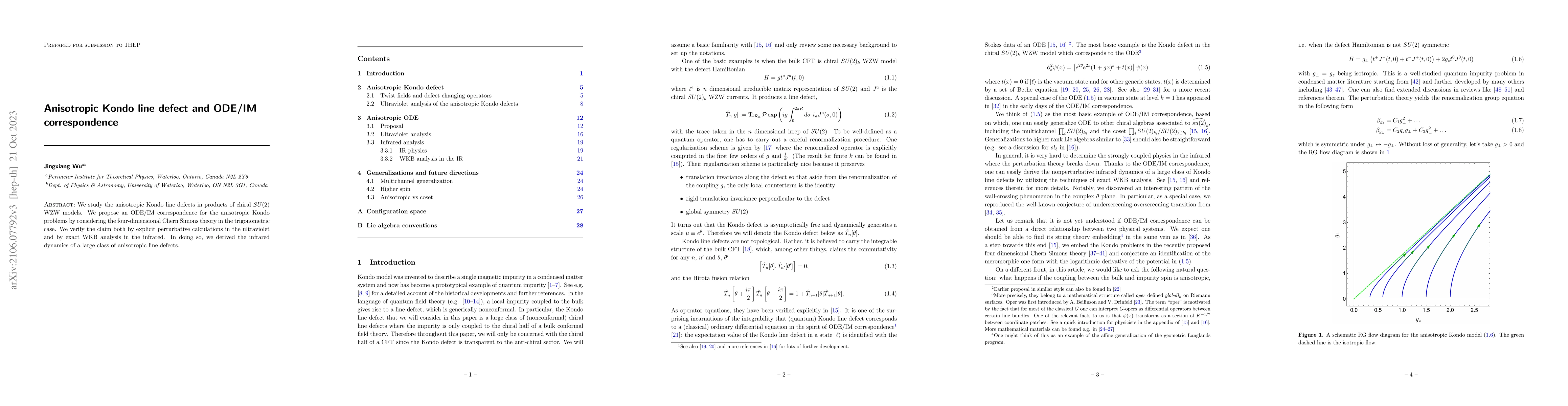 Thumbnail for Anisotropic Kondo line defect and ODE/IM correspondence