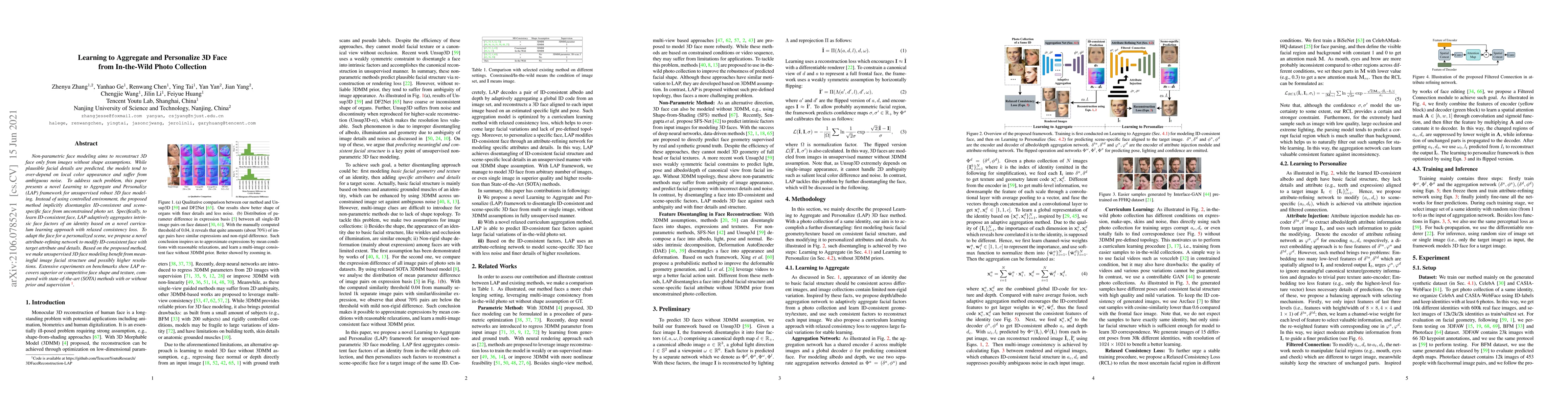 Thumbnail for Learning to Aggregate and Personalize 3D Face from In-the-Wild Photo
  Collection